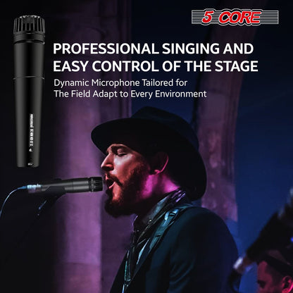 5 CORE Professional Dynamic Vocal Microphone Neodymium Cardioid Unidirectional Handheld Mic for Singing Karaoke Steel Me image 3