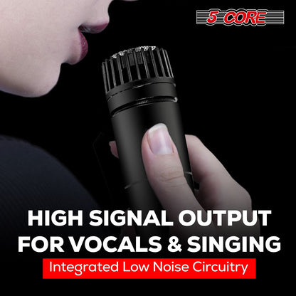 5 CORE Professional Dynamic Vocal Microphone Neodymium Cardioid Unidirectional Handheld Mic for Singing Karaoke Steel Me image 5