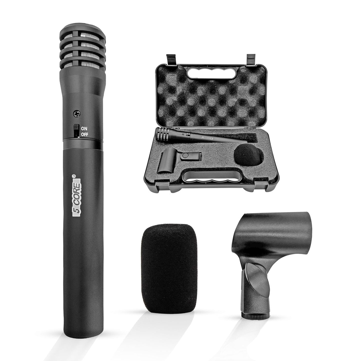 5 CORE Professional Instrument Microphone Pencil Mic Condenser Cardioid Unidirectional Stick Microfono with Windscreen M image 1