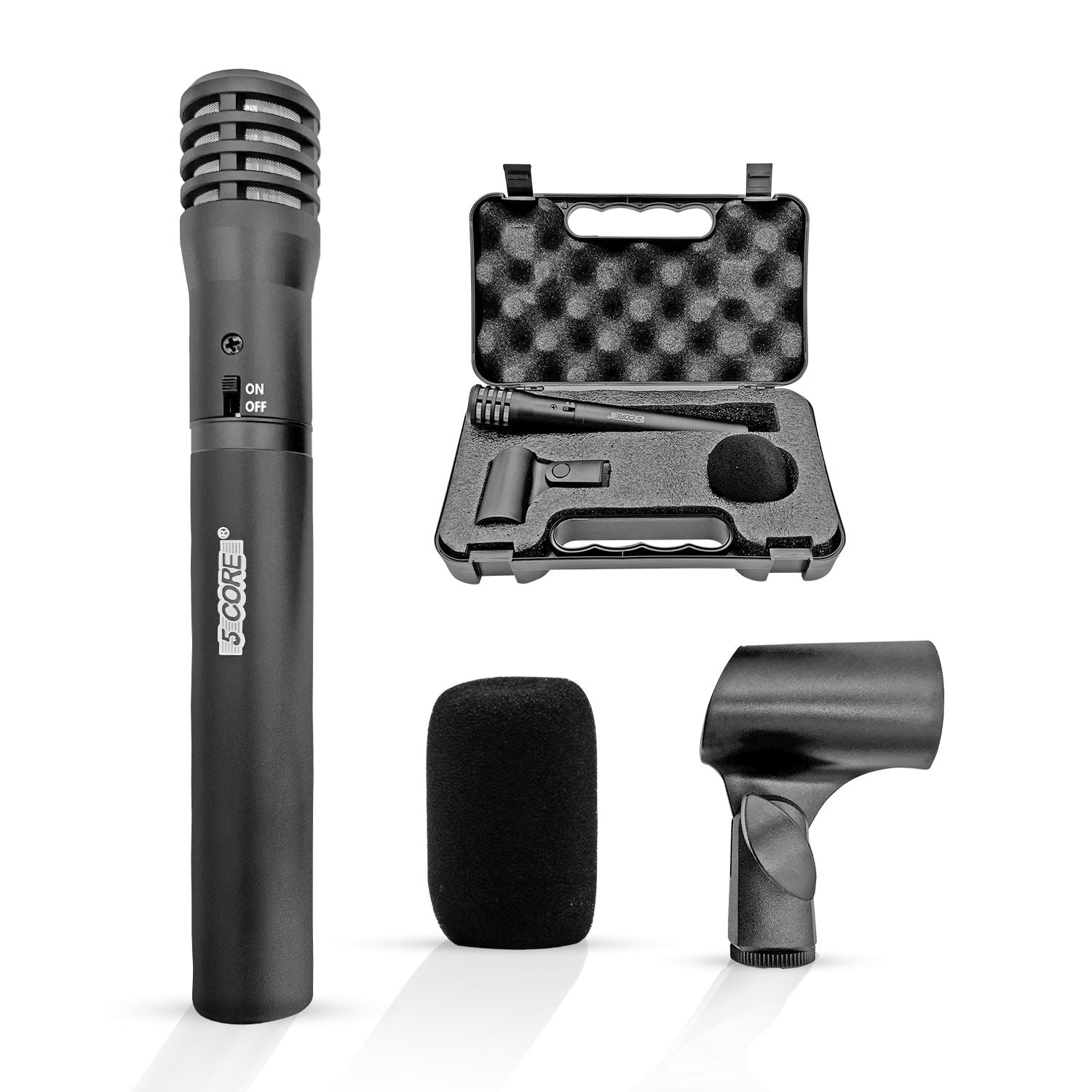 5 CORE Professional Instrument Microphone Pencil Mic Condenser Cardioid Unidirectional Stick Microfono with Windscreen M image 1