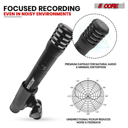 5 CORE Professional Instrument Microphone Pencil Mic Condenser Cardioid Unidirectional Stick Microfono with Windscreen M image 4