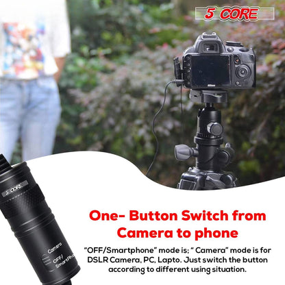 5 Core Professional Omnidirectional Lavalier Microphone 3.5mm Clip-On Lapel Mic for Smartphone DSLR Camera PC Interview  image 8