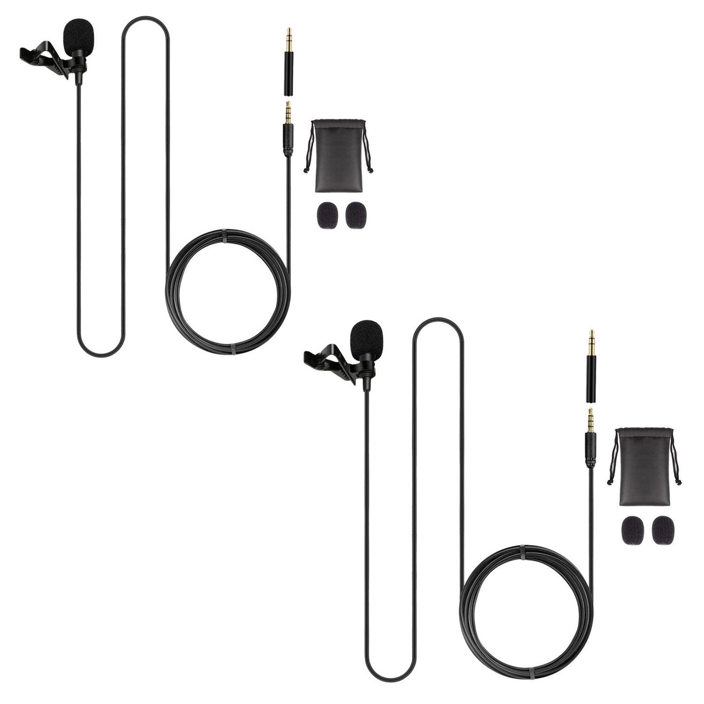 5 Core Professional Omnidirectional Lavalier Microphone 3.5mm Clip-On Lapel Mic for Smartphone DSLR Camera PC Interview  image 13