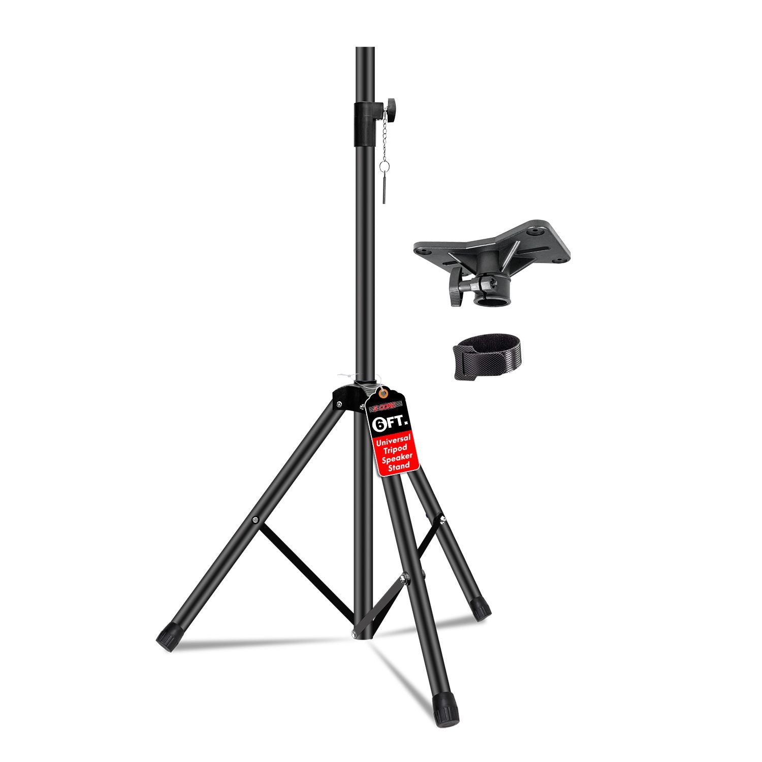 5 Core Speaker Stand Height Adjustable PA DJ Tripod Studio Monitor Stands w 35mm Compatible Insert - SS ECO 1PK BLK WoB image 1