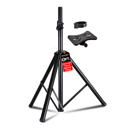 5 Core Speaker Stand Tripod Floor Adjustable Up to 48 Inch DJ Studio Monitor Stands Short Pole Mount - SS HD 1PK 4FT image 12