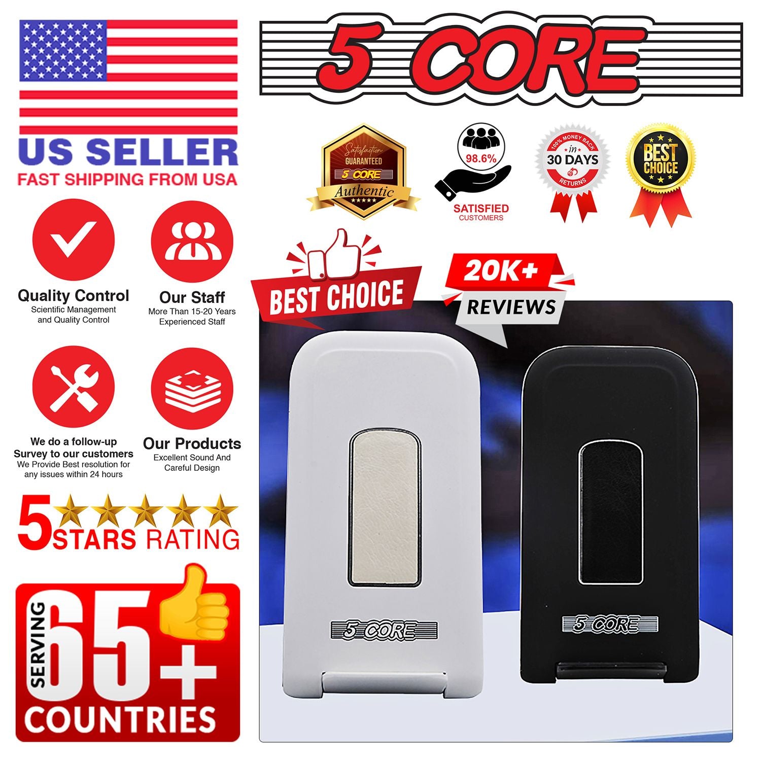 5 Core Wireless Charger 10W Max Fast Wireless Charging Pad Glass Top Pair Boostcharge Slim USB-C image 13