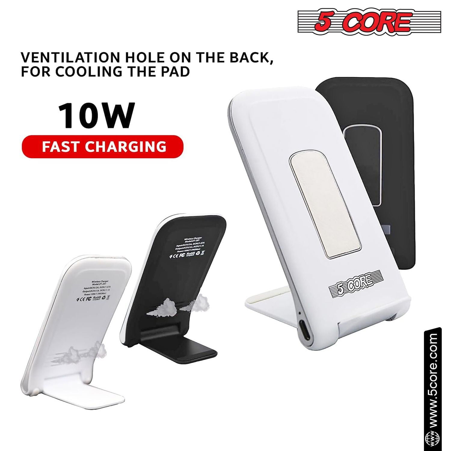 5 Core Wireless Charger 10W Max Fast Wireless Charging Pad Glass Top Pair Boostcharge Slim USB-C image 12