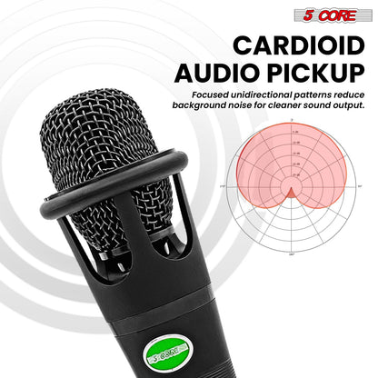 5 CORE XLR Dynamic Metal Mic Audio, Ideal for Singing, Captures Source Sound, Sturdy & Durable, Includes XLR Cable - MIC image 3