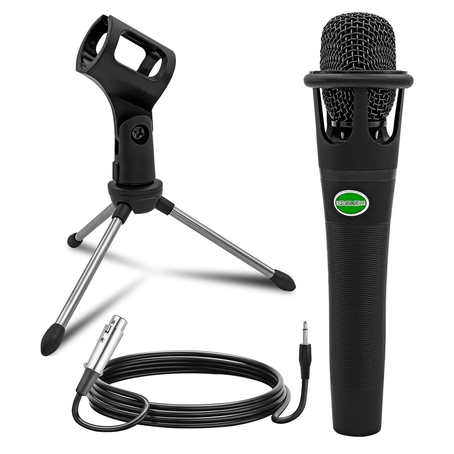5 CORE XLR Dynamic Metal Mic Audio, Ideal for Singing, Captures Source Sound, Sturdy & Durable, Includes XLR Cable - MIC image 1