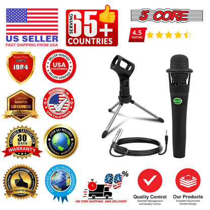 5 CORE XLR Dynamic Metal Mic Audio, Ideal for Singing, Captures Source Sound, Sturdy & Durable, Includes XLR Cable - MIC image 10