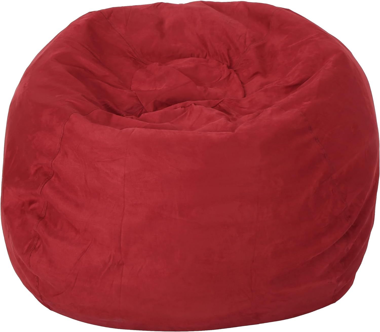 5-Foot Comfortable High-Density Shredded Foam Bean Bag Chair for Kids and Adults, with Removable Microsuede Cover, Ideal image 4