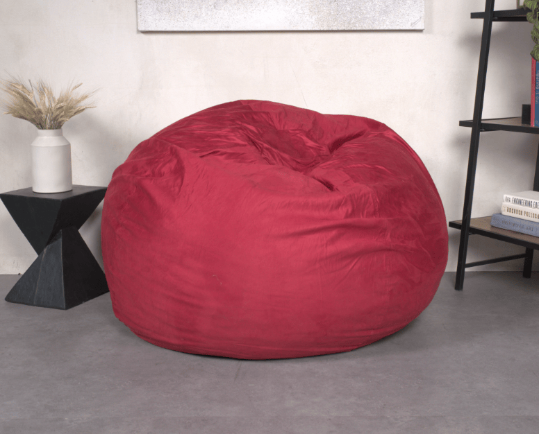 5-Foot Comfortable High-Density Shredded Foam Bean Bag Chair for Kids and Adults, with Removable Microsuede Cover, Ideal image 3