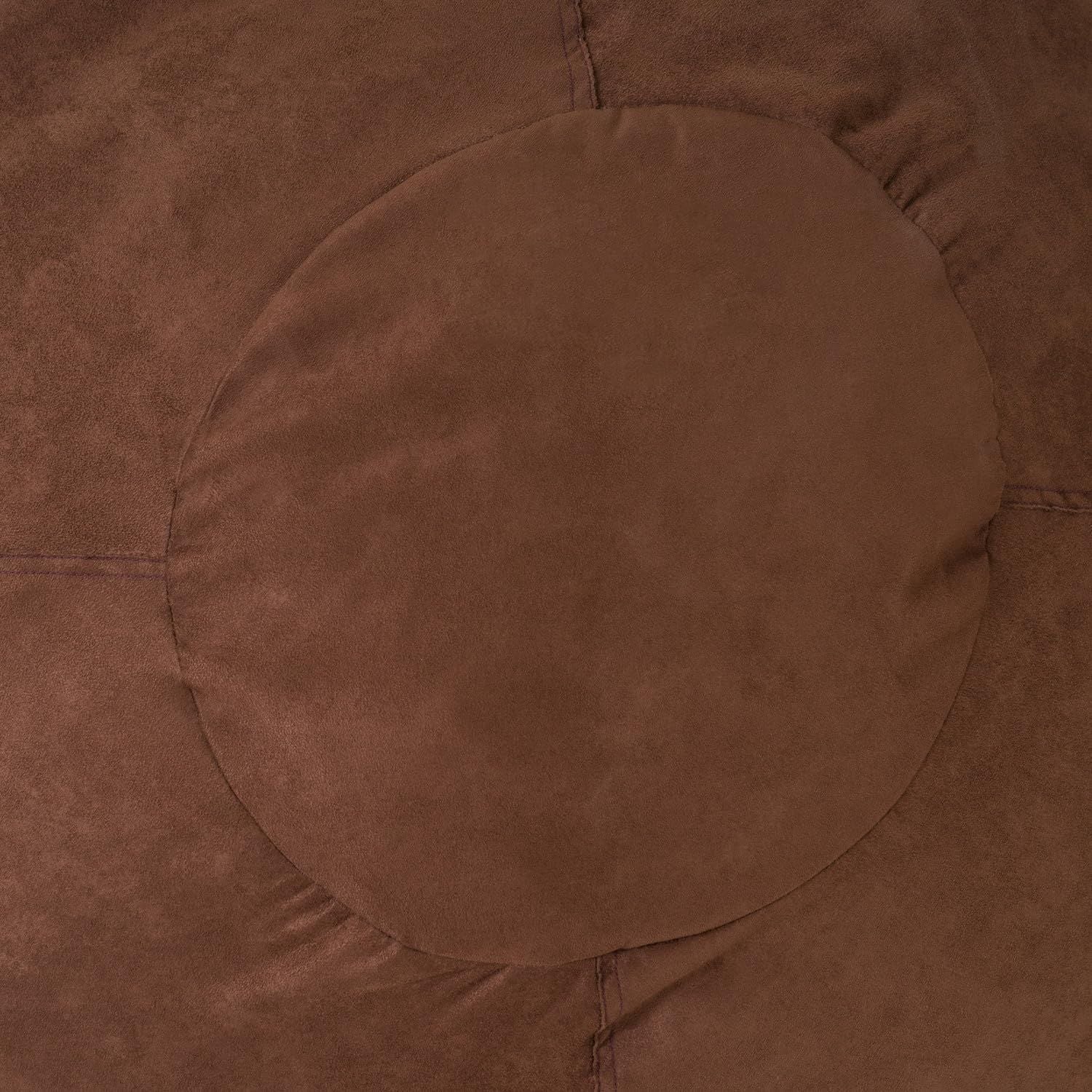 5-Foot Comfortable High-Density Shredded Foam Bean Bag Chair for Kids and Adults, with Removable Microsuede Cover, Ideal image 2
