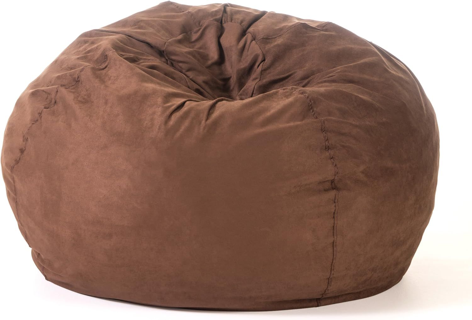 5-Foot Comfortable High-Density Shredded Foam Bean Bag Chair for Kids and Adults, with Removable Microsuede Cover, Ideal image 4