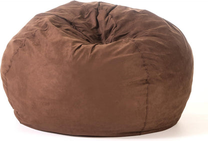 5-Foot Comfortable High-Density Shredded Foam Bean Bag Chair for Kids and Adults, with Removable Microsuede Cover, Ideal image 4