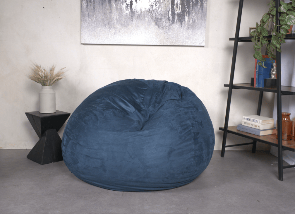 5-Foot Comfortable High-Density Shredded Foam Bean Bag Chair for Kids and Adults, with Removable Microsuede Cover, Ideal image 2
