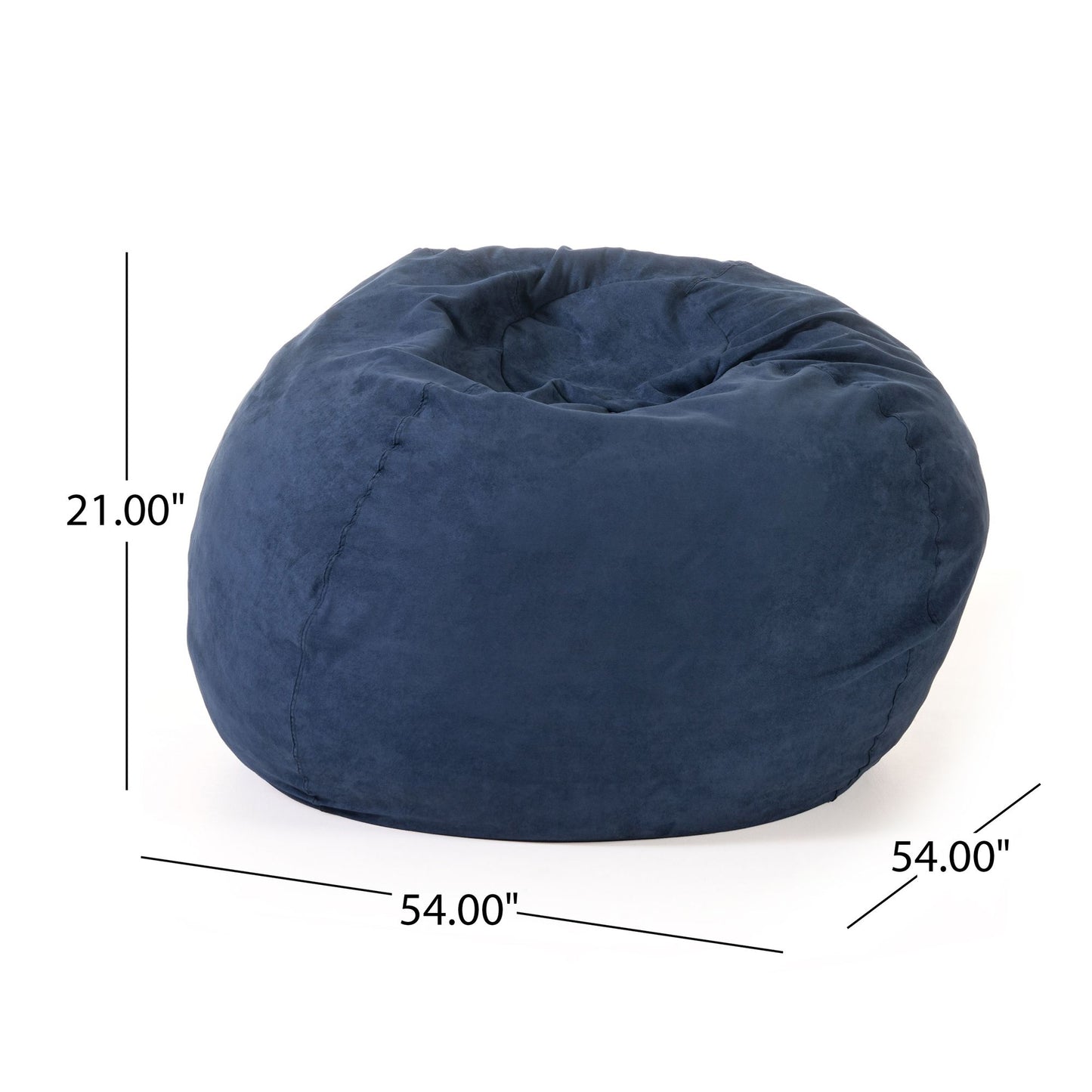 5-Foot Comfortable High-Density Shredded Foam Bean Bag Chair for Kids and Adults, with Removable Microsuede Cover, Ideal image 4