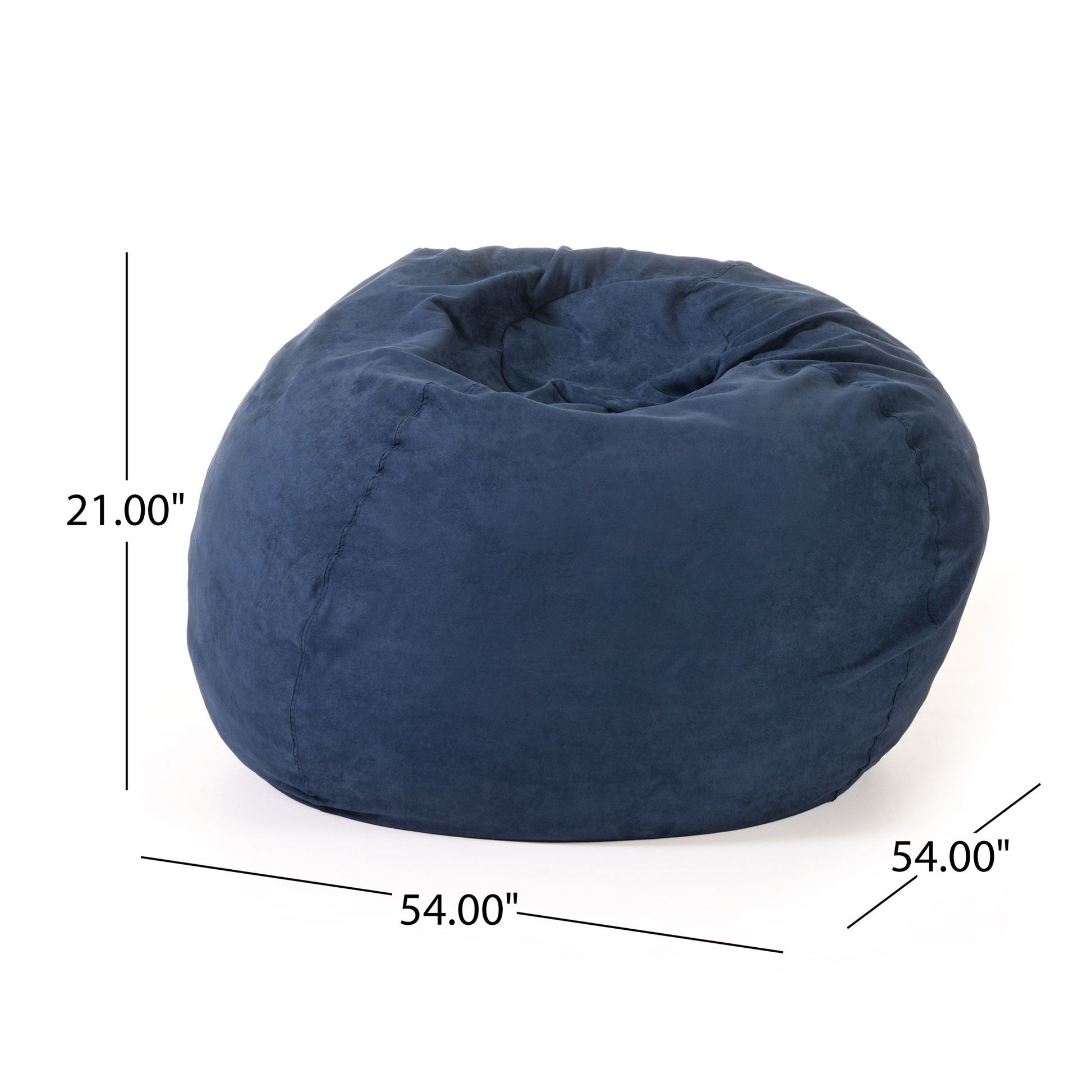 5-Foot Comfortable High-Density Shredded Foam Bean Bag Chair for Kids and Adults, with Removable Microsuede Cover, Ideal image 4