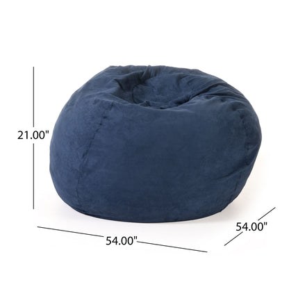 5-Foot Comfortable High-Density Shredded Foam Bean Bag Chair for Kids and Adults, with Removable Microsuede Cover, Ideal image 4
