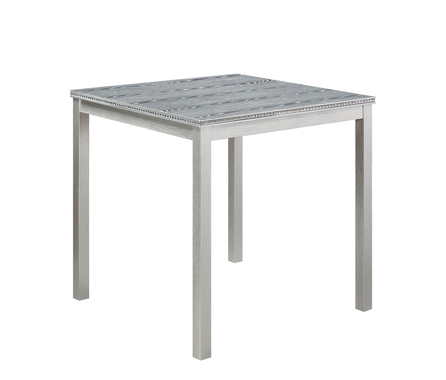 5 Piece Counter Height Table Set, Wooden Kitchen Table Set with Square Table and 4 Upholstered Chairs, Counter Height Di image 10