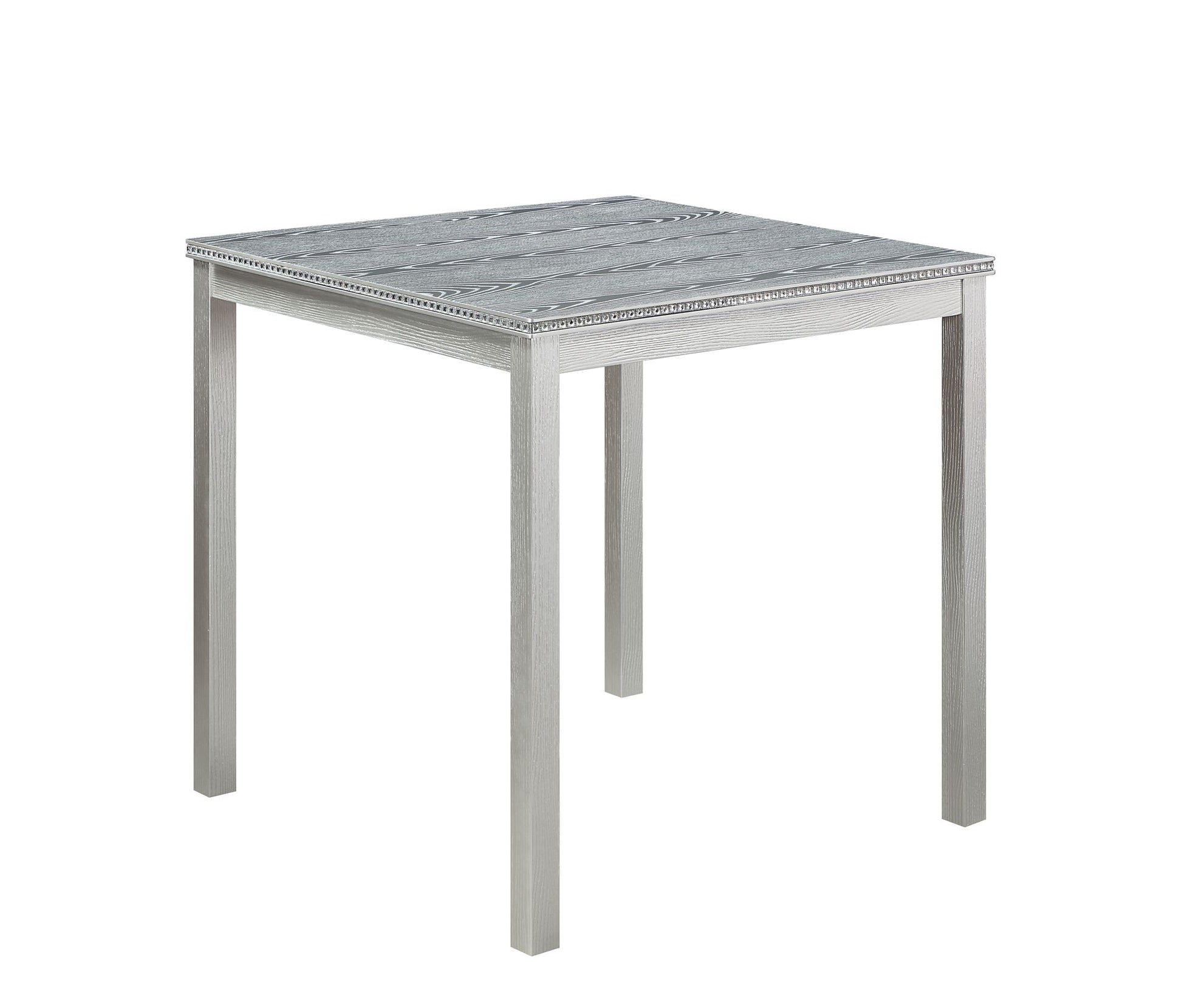 5 Piece Counter Height Table Set, Wooden Kitchen Table Set with Square Table and 4 Upholstered Chairs, Counter Height Di image 10