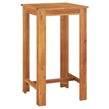 5 Piece Patio Bar Set Gray Solid Wood Acacia and Poly Rattan image 5