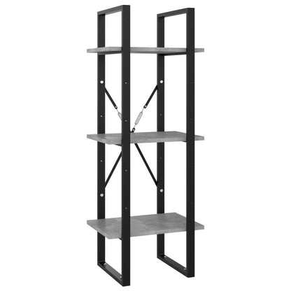 5-Tier Book Cabinet Concrete Gray 15.7"x11.8"x68.9" Engineered Wood image 5