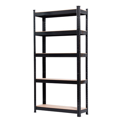 5 Tier Heavy Duty Metal Shelving Rack Unit Garage Storage Shelf Black UK image 13