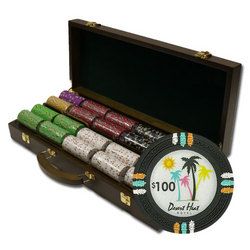 500Ct Custom ClaysmithGaming "DesertHeat" Chip Set in Walnut image 1