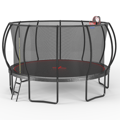 YC 16FT trampoline Pumpkin- Black Red-Upgrade image 1