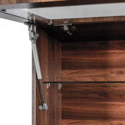 Kitchen Pantry Hutch Storage Cabinet, Farmhouse Kitchen Hutch Buffet Cabinet with Microwave Stand, Freestanding Buffet Sideboard Coffee Bar Cabinet image 12