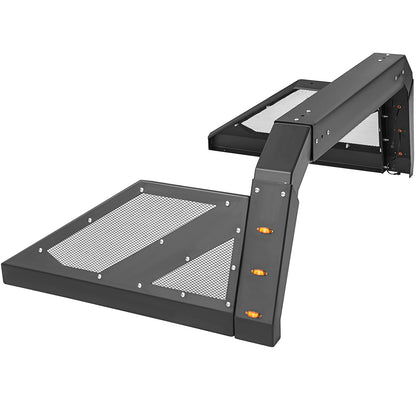 Truck Roll Bar Chase Rack Adjustable with 6 Amber Auxiliary Side Marker Lamps, Universal Fit for Pickup Trucks image 3