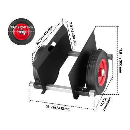 Panel Dolly, 1000 lbs Load Capacity, Drywall Mover with 10 Inch Rubber Wheels Fits Different Terrain, Adjustable Clamp Panel Cart for Steel Panels, Mattress, Doors and Drywall Sheet, Black image 8