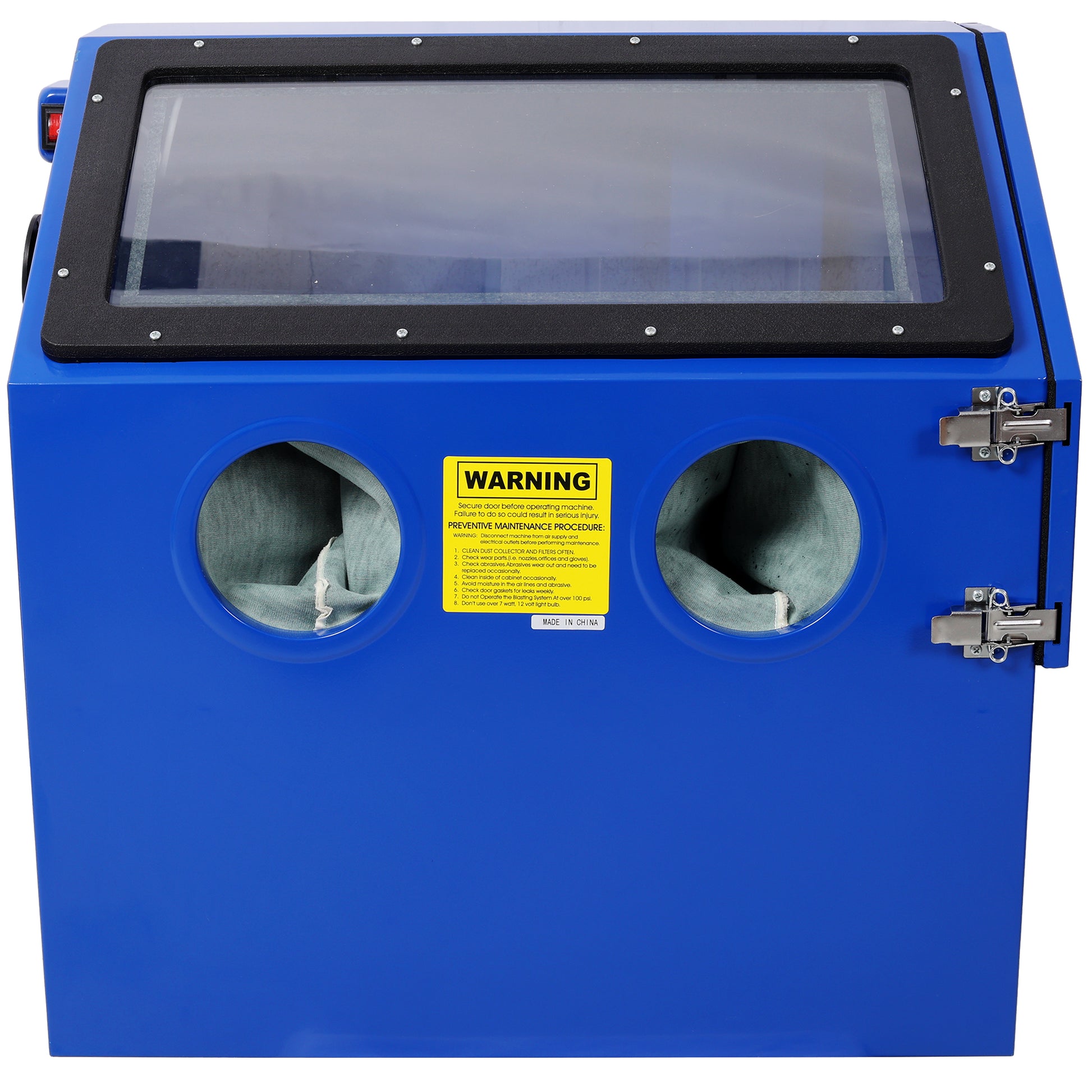 110L Bench Top Sandblast Cabinet,Ergonomic and Compact Design for Precise Sandblasting, with Heavy Steel Construction and Built-in Blast Gloves for No Sand Leakage, Bright LED Lighting System image 2