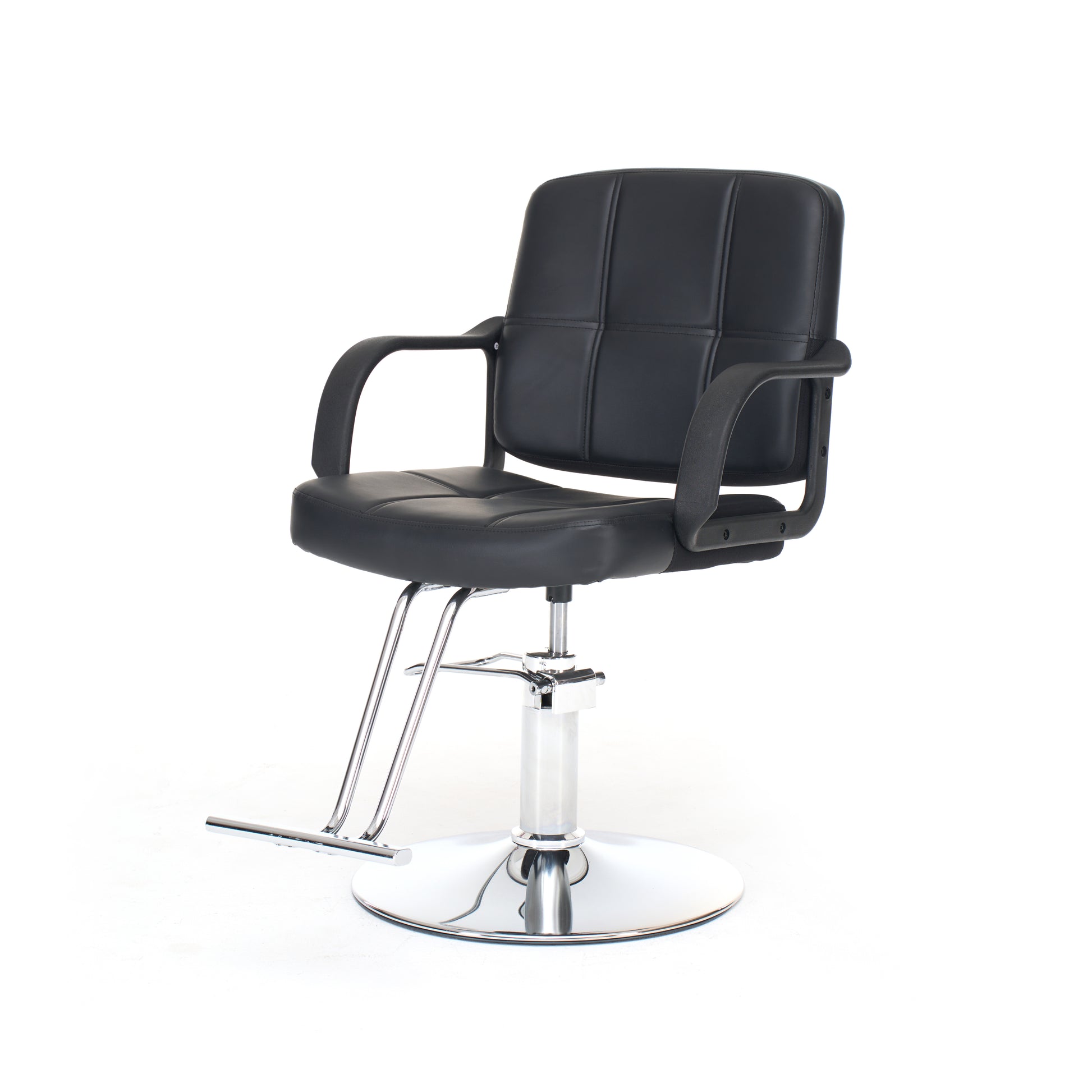 Barber Chair for Hair Stylist- 360° Swivel, Adjustable Height, Capacity 350 LBS with Heavy Duty Hydraulic Pump,BLACK image 9
