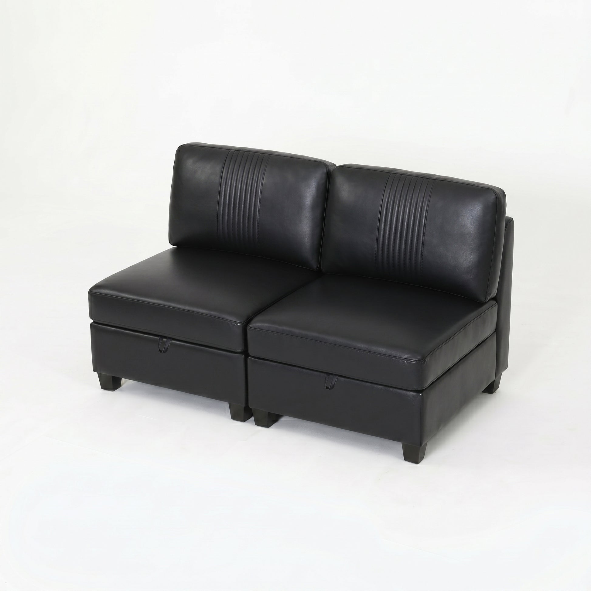 Flexible PU Modular Sofa,Convertible Shapes, Storage & Sleeper Function for Living Room-2seats image 10