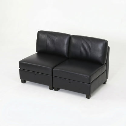 Flexible PU Modular Sofa,Convertible Shapes, Storage & Sleeper Function for Living Room-2seats image 10