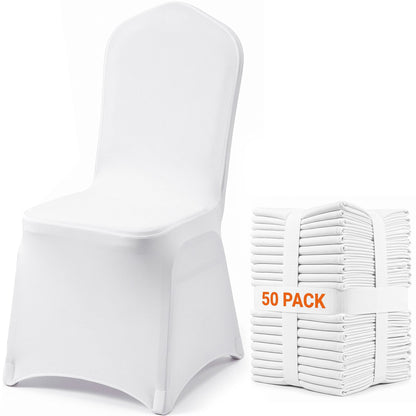 VEVOR Stretch Spandex Chair Covers 50 Pack / White-For Banquet Chair