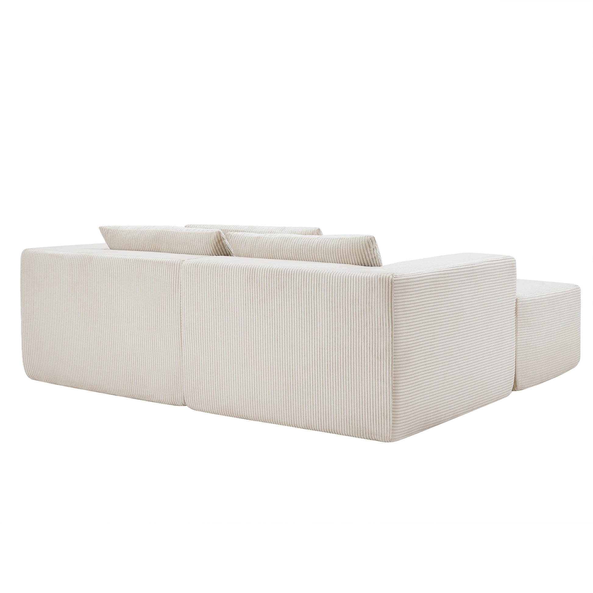 107" Compressed Sectional Sofas (Beige) image 4