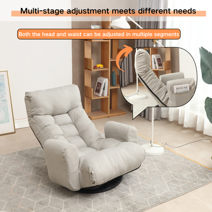 Adjustable head and waist, game chair, lounge chair in the living room, 360 degree rotatable sofa chair,Rotatable seat Leisure Chair deck chair image 5