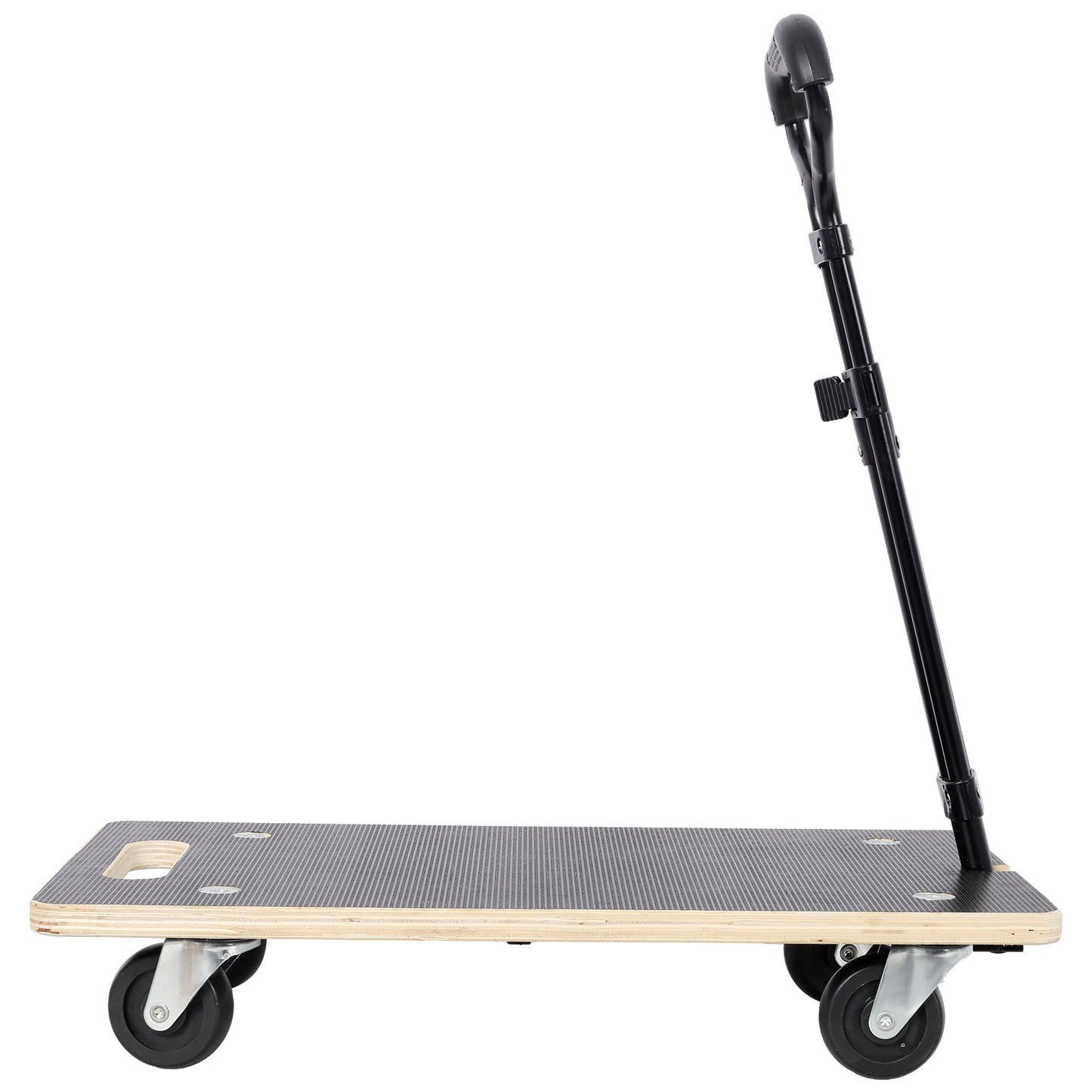 Heavy Duty Wooden Rectangle Moving Dolly with Ergonomic Handle, 440 LBS Load Capacity 3 Inch PP Casters, Multi Purpose Furniture Plant Transport Cart for Heavy Goods Moving image 4