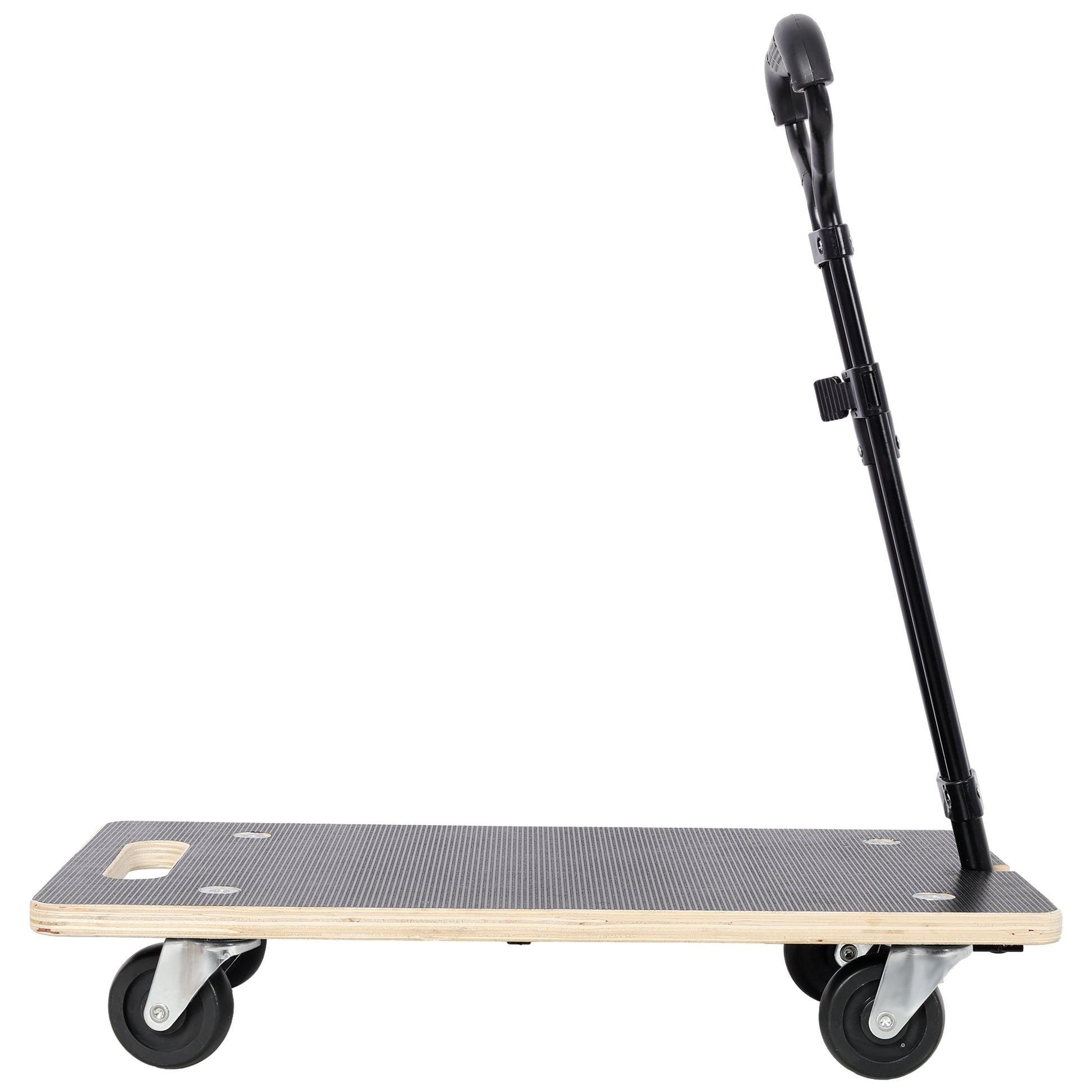 Heavy Duty Wooden Rectangle Moving Dolly with Ergonomic Handle, 440 LBS Load Capacity 3 Inch PP Casters, Multi Purpose Furniture Plant Transport Cart for Heavy Goods Moving image 4