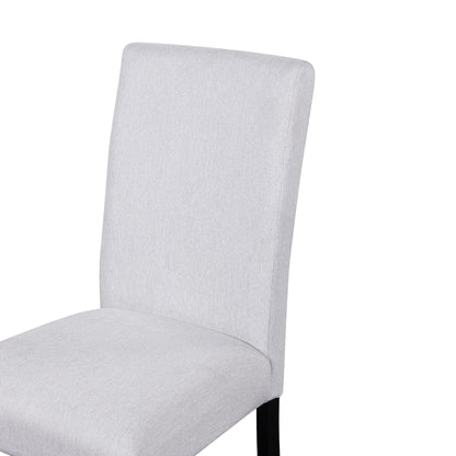 Modern Dining Room Chairs Set of 4, Accent Diner Chairs Upholstered Fabric Side Stylish Kitchen Chairs with Solid Wood Legs and Padded Seat - Beige image 11