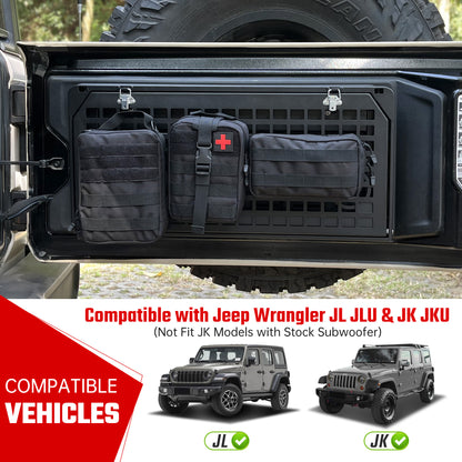 2-Tier Tailgate Table Rear Foldable Storage Cargo Rack Outdoor Camping Desk for 2007-2026 Jeep Wrangler JK&JL 4 Door (Not Fit JK Models with Stock Subwoofer) image 7