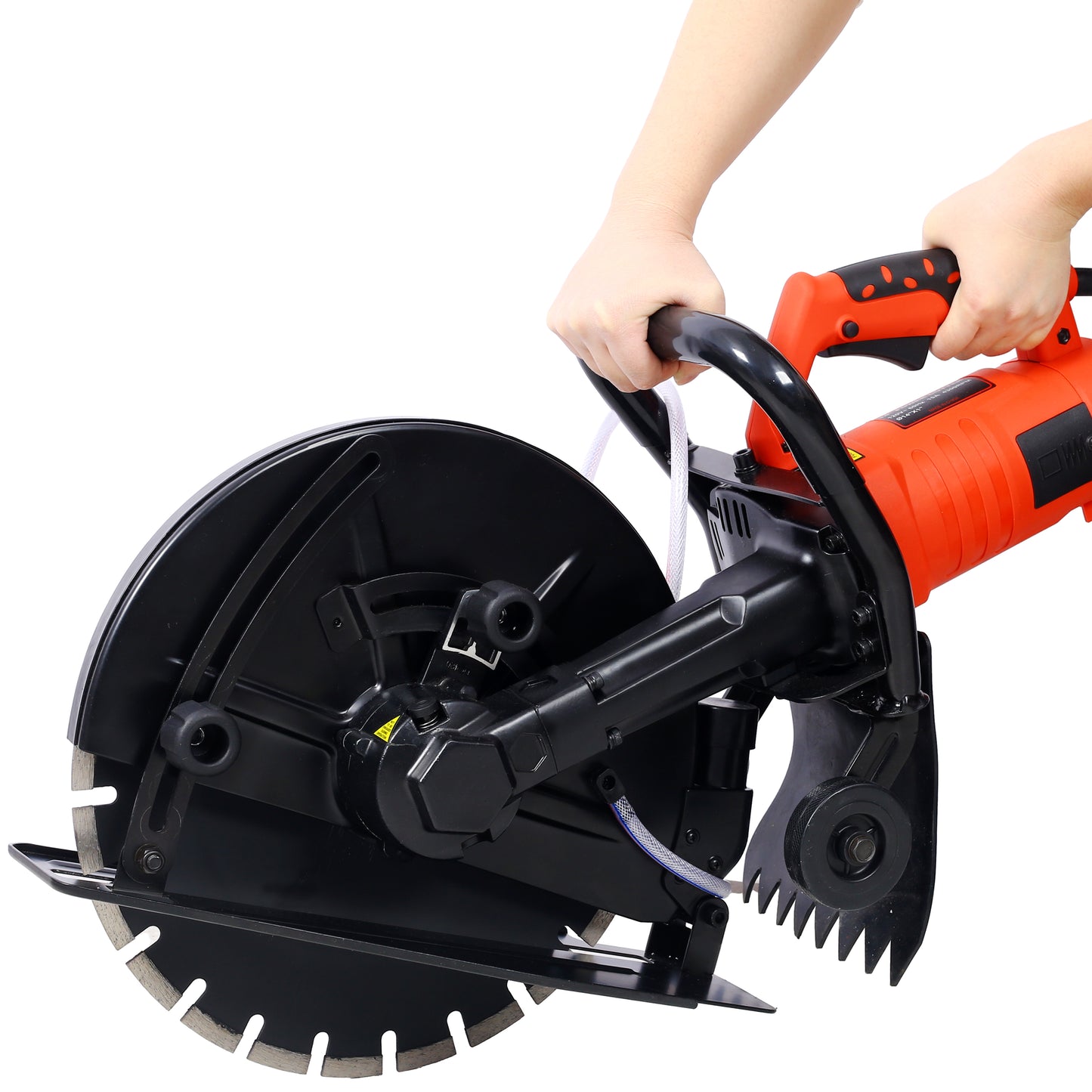 Electric 14" Cut Off Saw Wet/Dry Concrete Saw Cutter Guide Roller with Water Line Attachment image 9