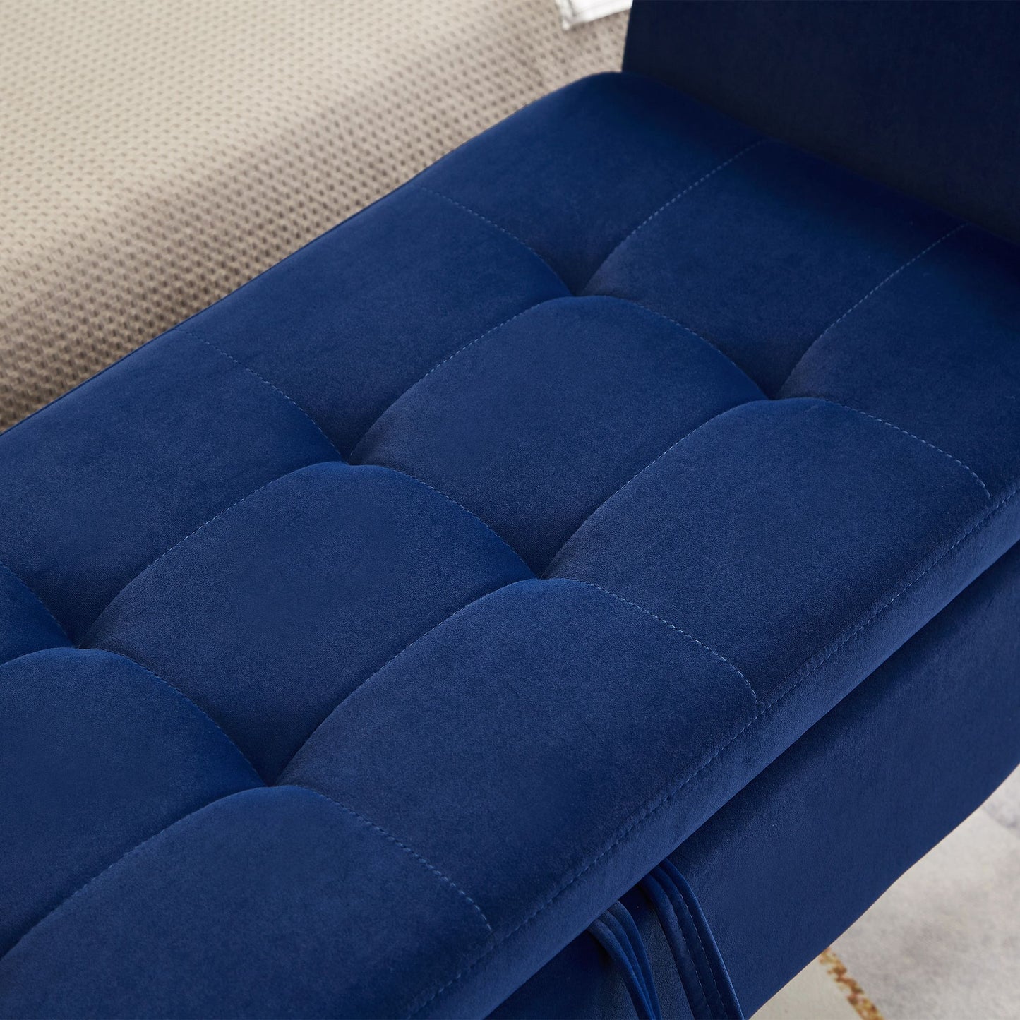 51.5 inch storage bench with hidden storage compartment - empty interior