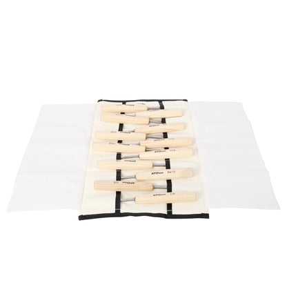12-Piece Professional Wood Carving Chisel Set, Razor Sharp 60CRV Steel Blades Wood Carving Tools, Willow Wood Comfort Grip Handles with Canvas Storage Bag, Ideal for Beginners & Woodworking Profession image 3