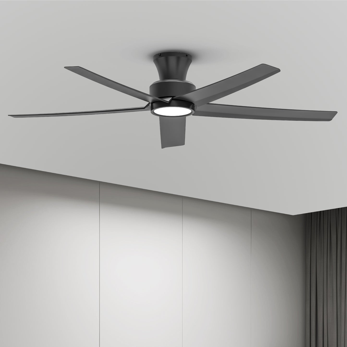52 inch Ceiling Fans with Lights, Large Air Volume Ceiling Fans with Reversible Quiet DC Motor and Remote, 5X-W5 image 11