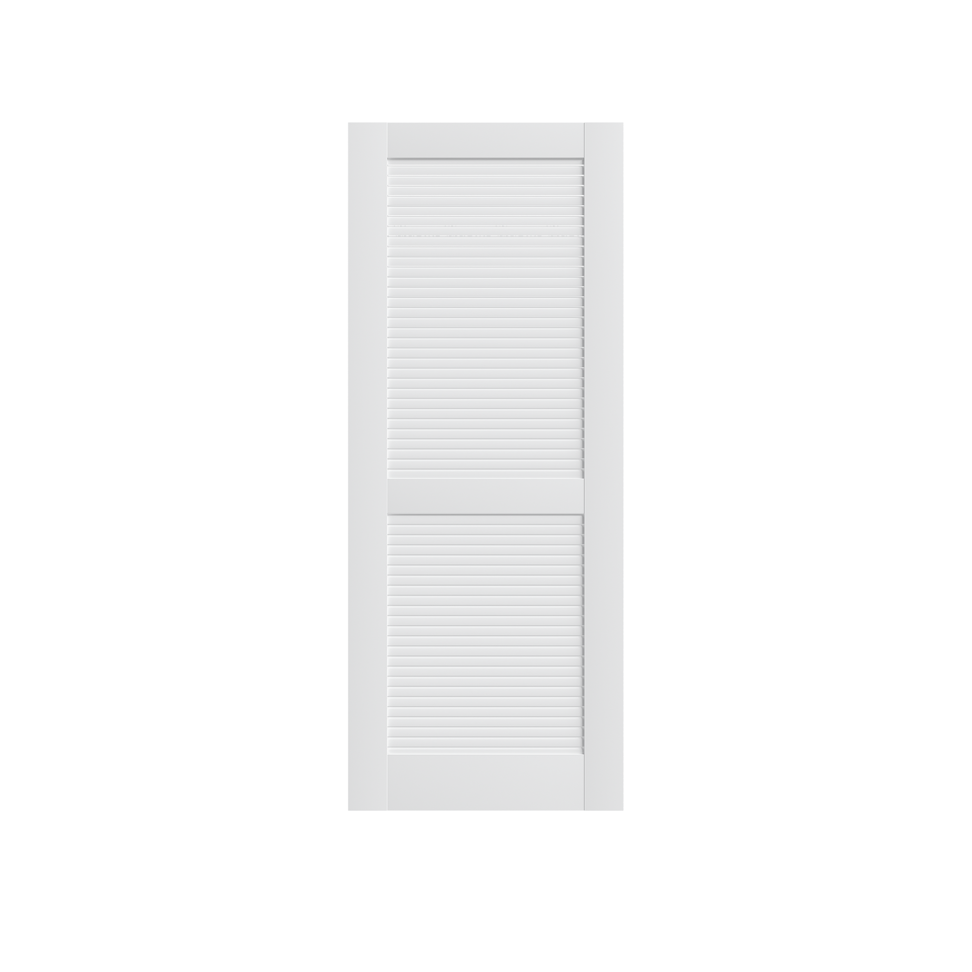 32" X 80"Louver Interior Door Slab, White PVC Waterproof Moisture-Resistant for Laundry Closet Pantry Bathroom, Sliding Pocket Barn Bypass w/o Hardware&Frame image 8