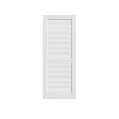 32" X 80"Louver Interior Door Slab, White PVC Waterproof Moisture-Resistant for Laundry Closet Pantry Bathroom, Sliding Pocket Barn Bypass w/o Hardware&Frame image 8